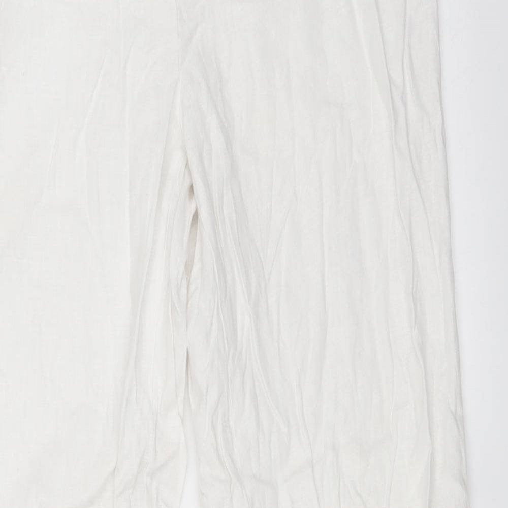 Marks and Spencer Womens White   Trousers  Size 10 L28 in