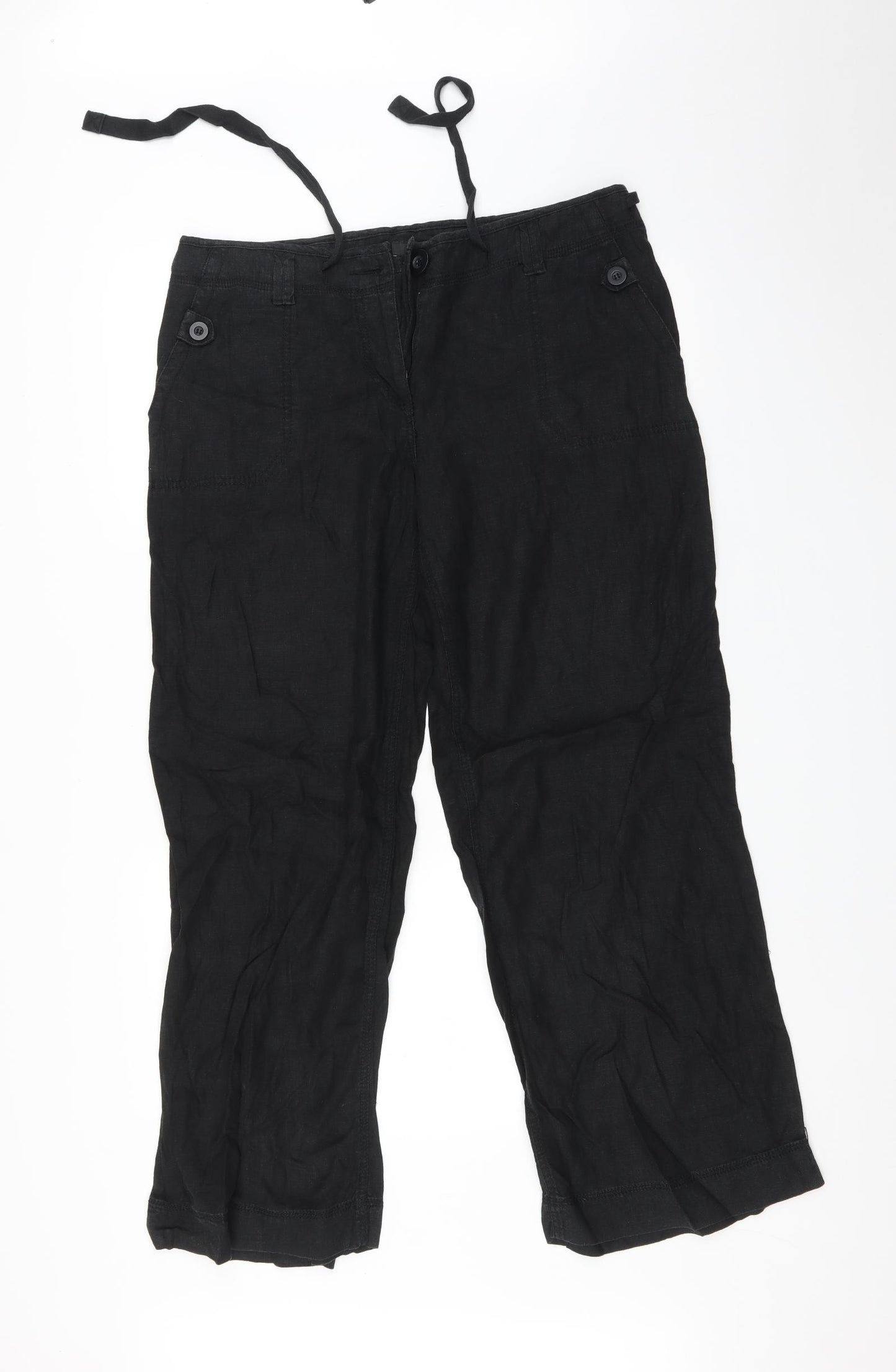 NEXT Womens Black   Trousers  Size 14 L28 in
