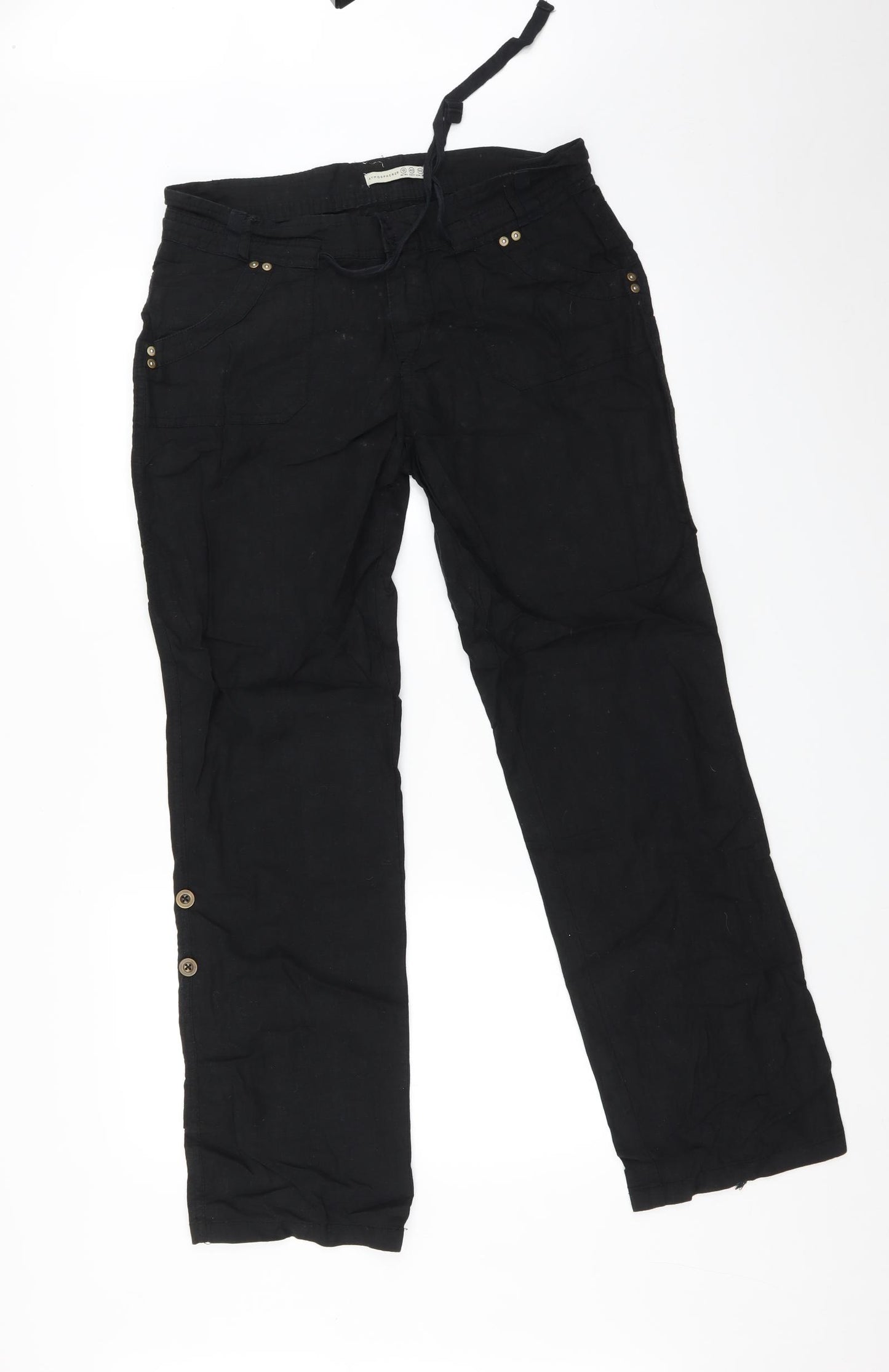 Atmosphere Womens Black   Trousers  Size 12 L30 in