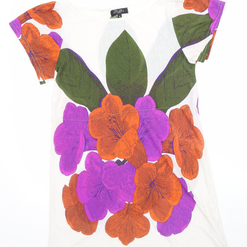 Dalls Womens Multicoloured Floral  Basic T-Shirt Size 8  - Long T-shirt/Dress
