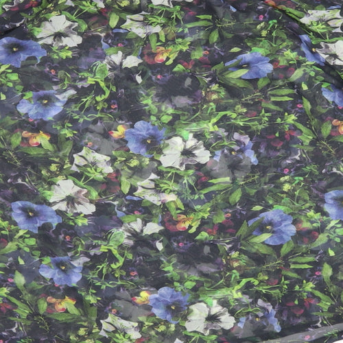 NEXT Womens Multicoloured Floral Mesh Basic Blouse Size 6  - Keyhole Neck
