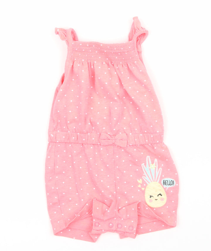 Primark Girls Pink Polka Dot  Romper One-Piece Size 3-6 Months
