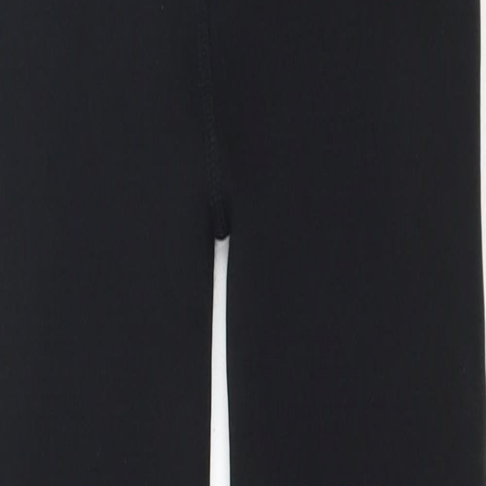 Preworn Womens Black  Fleece Cropped Leggings Size XS L24 in - Fleece lined