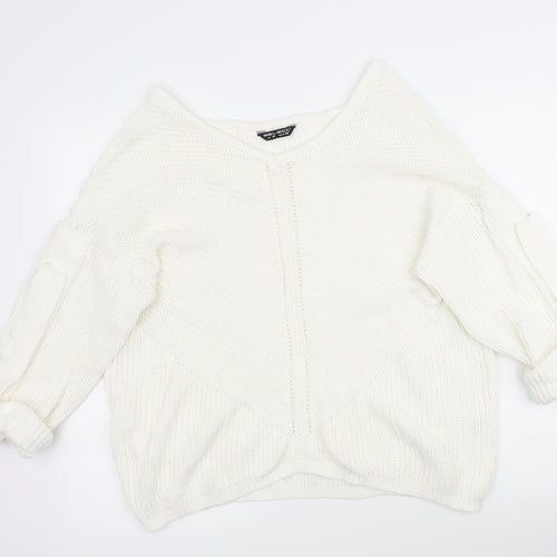 Select Womens Ivory  Knit Pullover Jumper Size 18