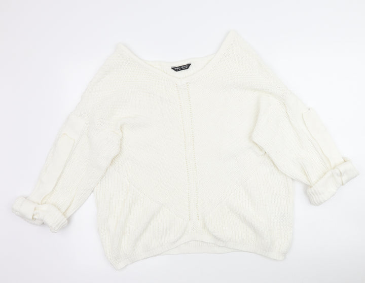 Select Womens Ivory Knit Pullover Jumper Size 18