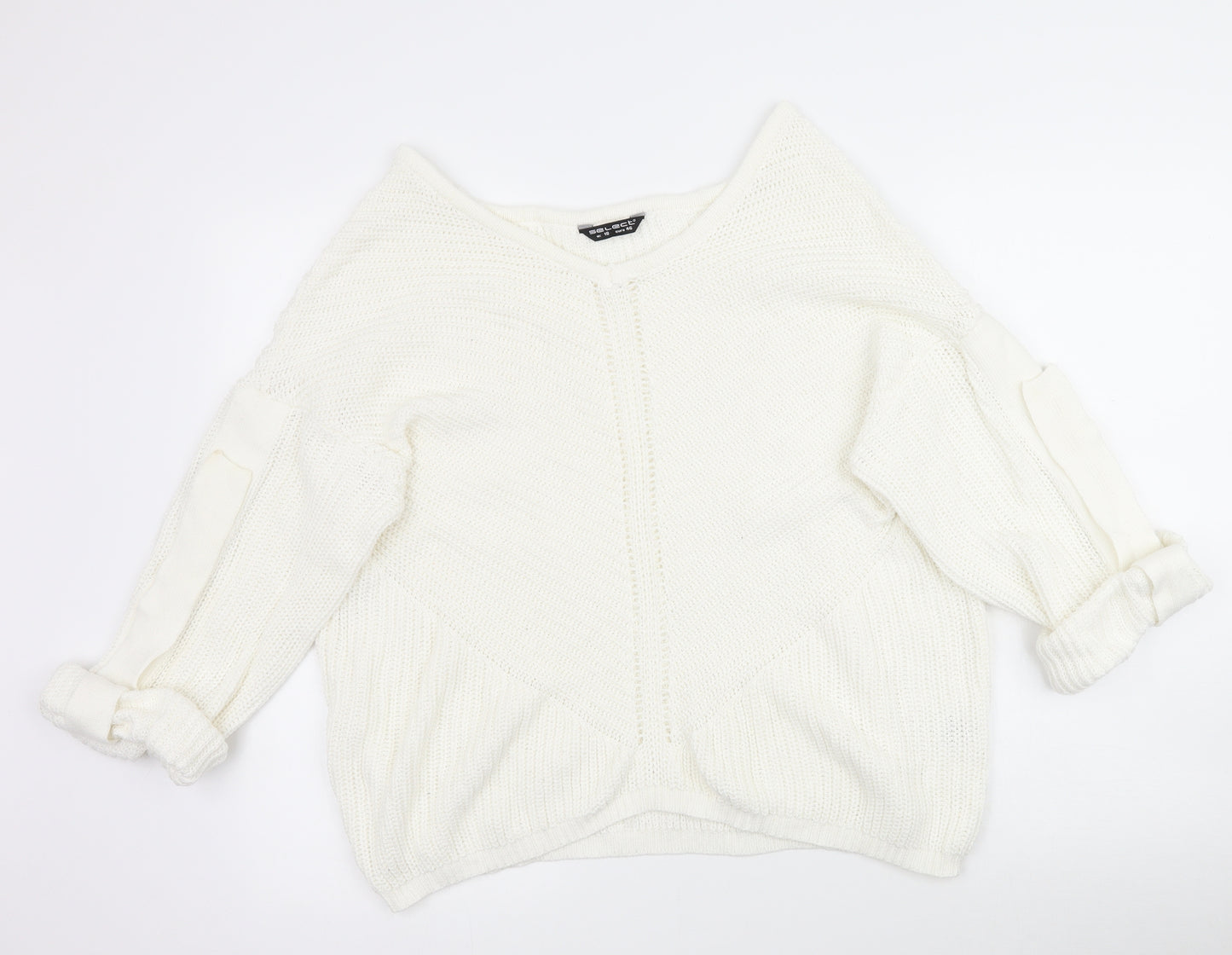 Select Womens Ivory  Knit Pullover Jumper Size 18