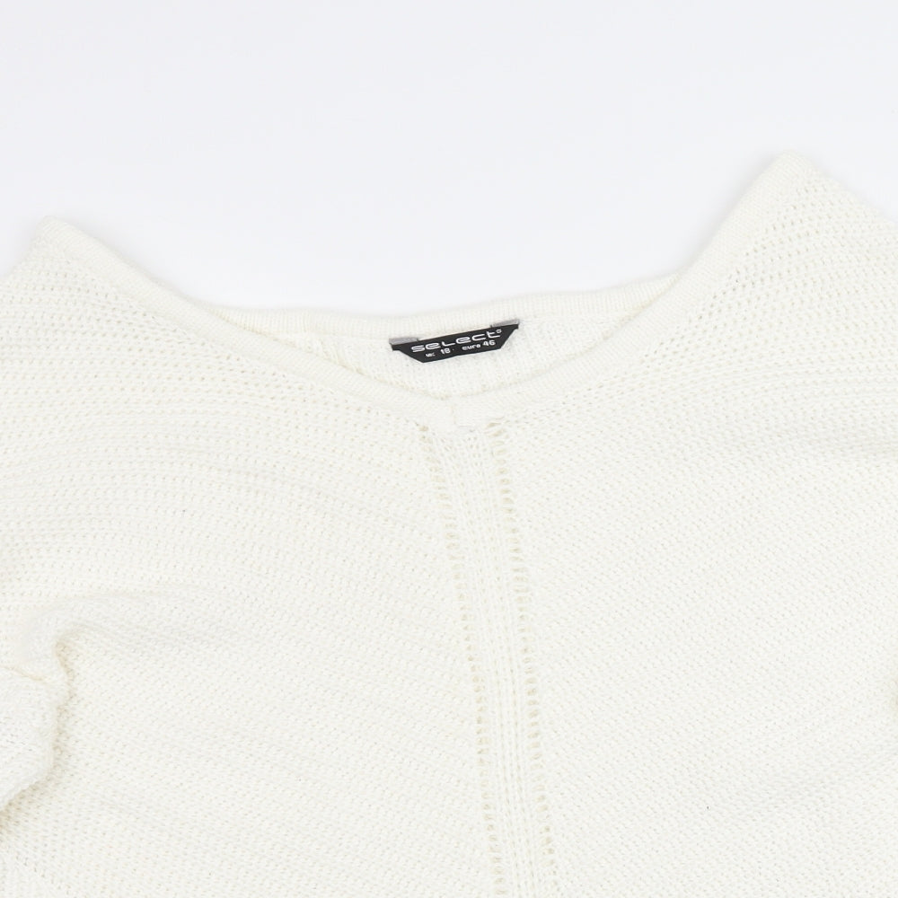 Select Womens Ivory  Knit Pullover Jumper Size 18