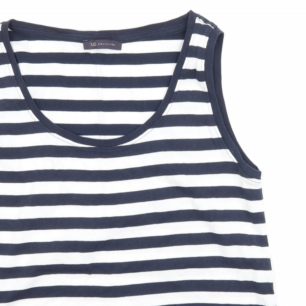 Marks and Spencer Womens Multicoloured Striped  Camisole Tank Size 14