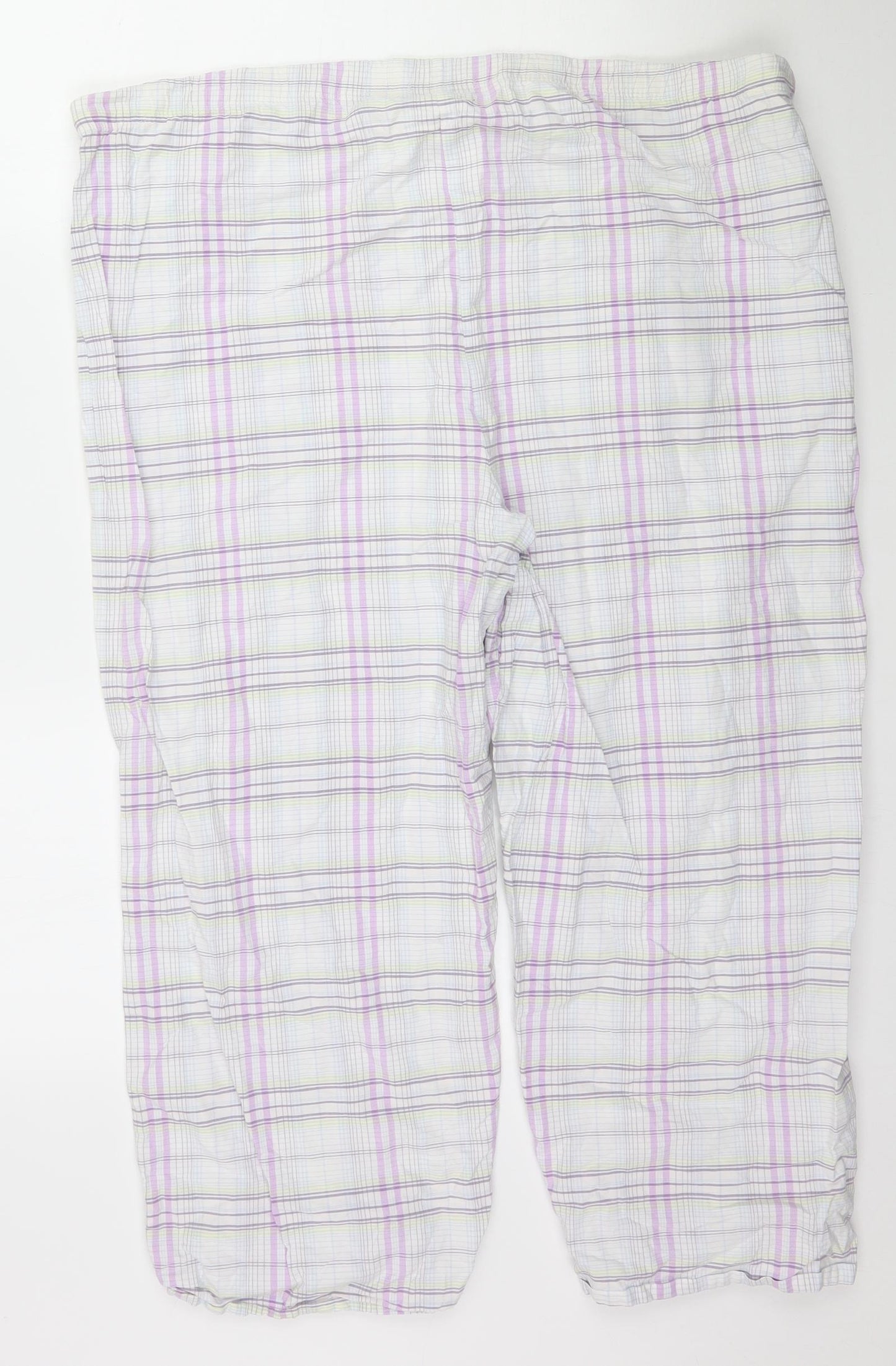 BHS Womens Multicoloured Plaid   Pyjama Pants Size 20  - Cropped