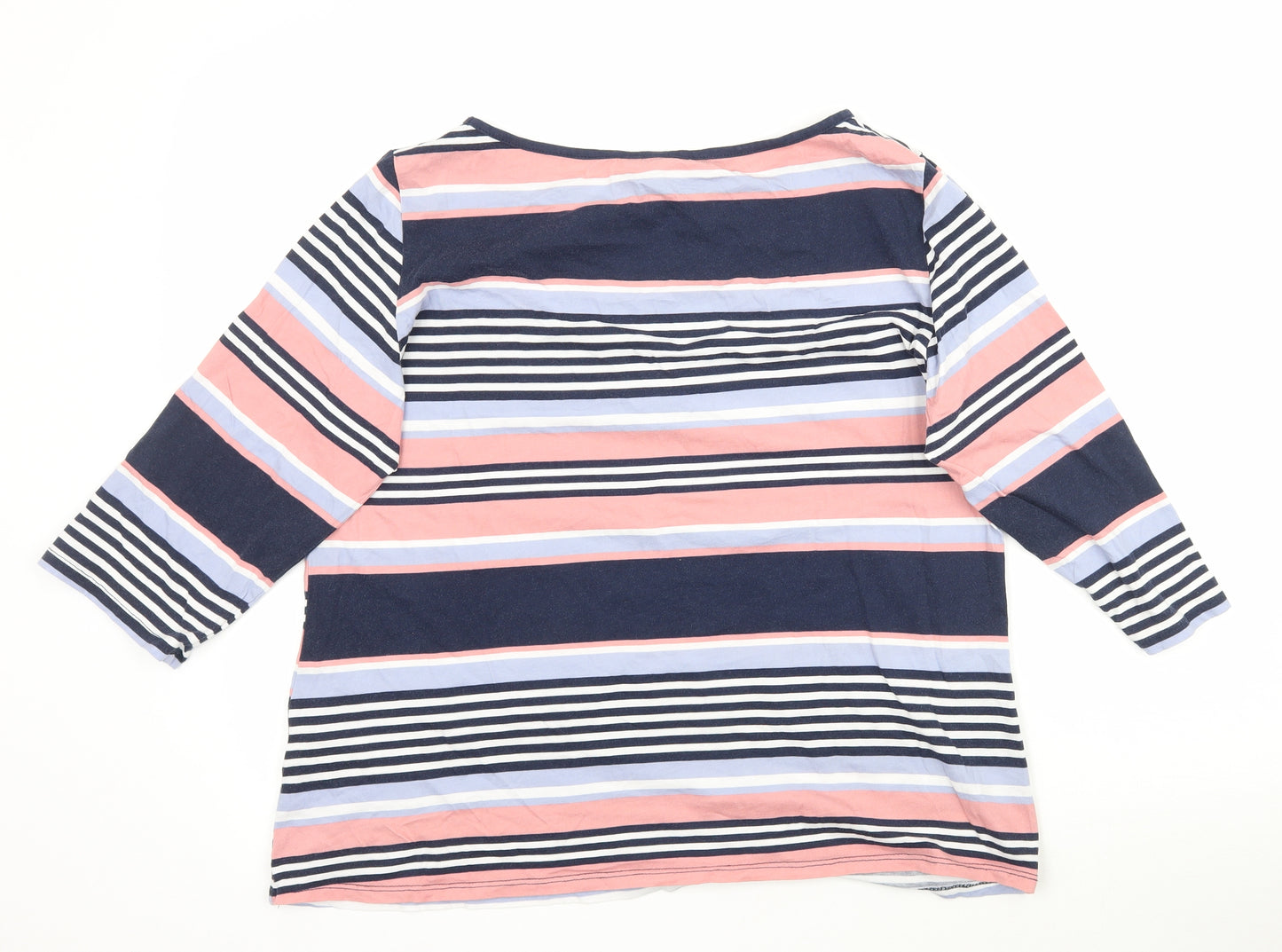 Dorothy Perkins Womens Multicoloured Striped  Basic T-Shirt Size 18