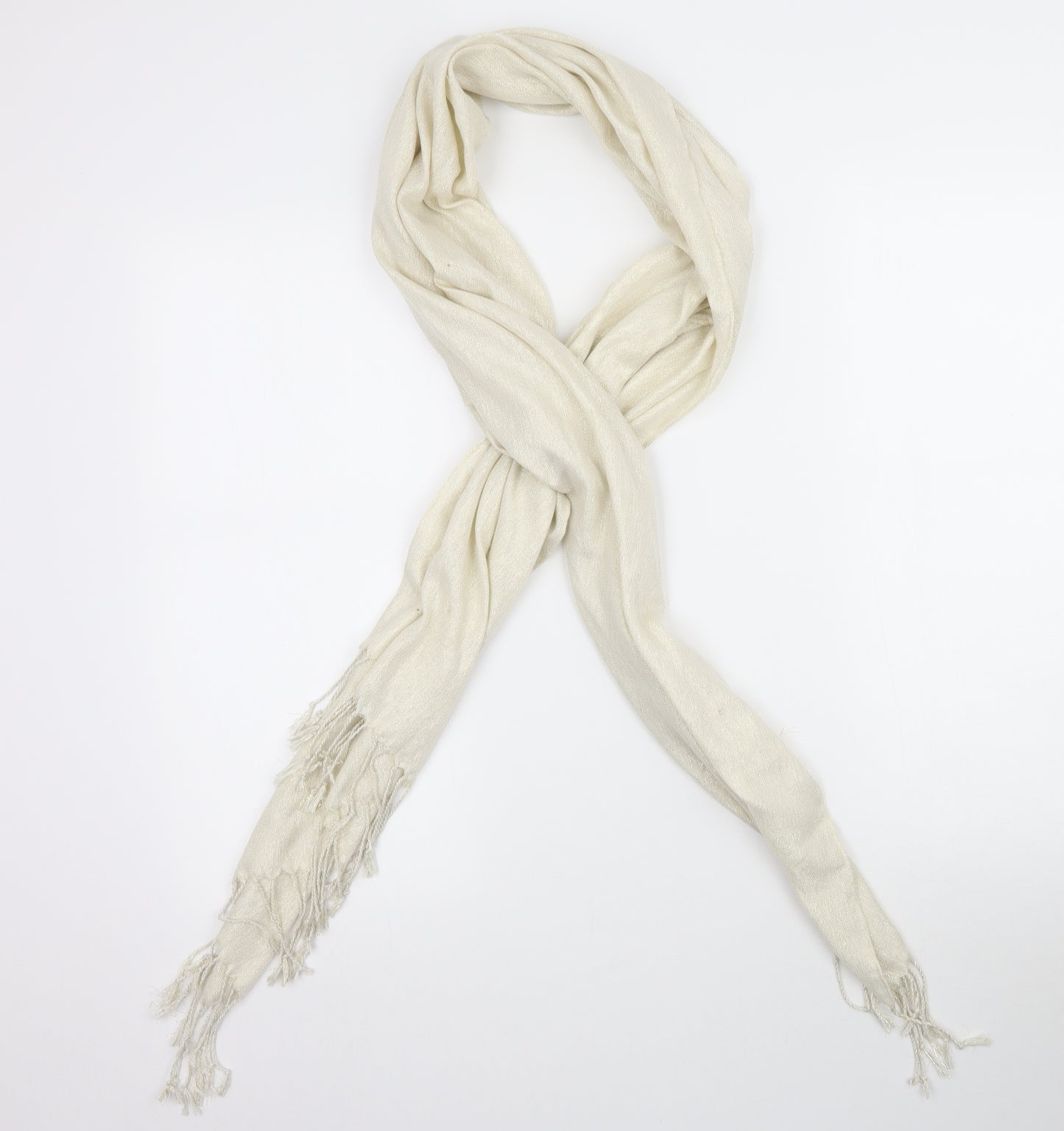 Preworn Womens Ivory    Scarf