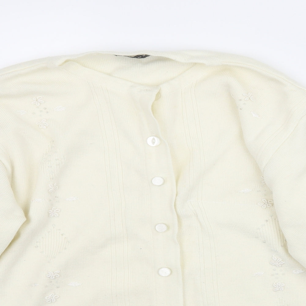 MISSLEY Womens Ivory  Knit Cardigan Jumper Size S