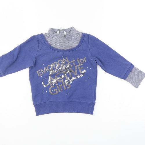 dodipetto Girls Blue   Pullover Sweatshirt Size 3-4 Years