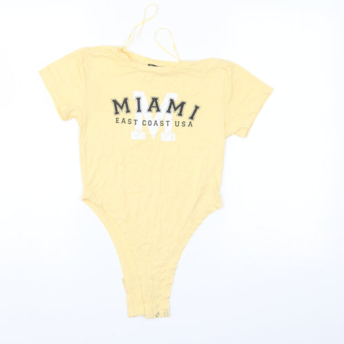 Select Womens Yellow   Bodysuit One-Piece Size S