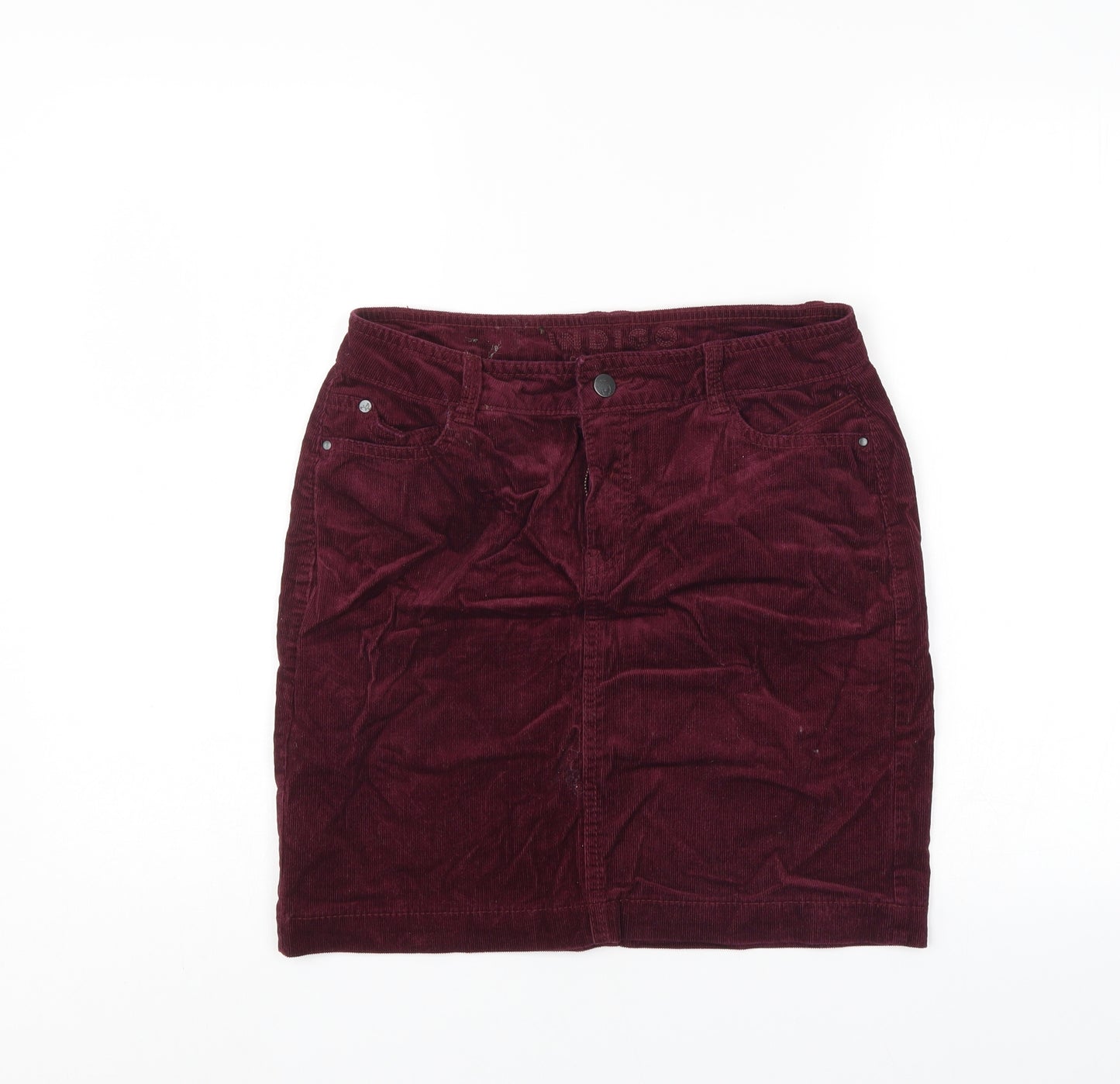 Indego Womens Purple  Corduroy A-Line Skirt Size 8