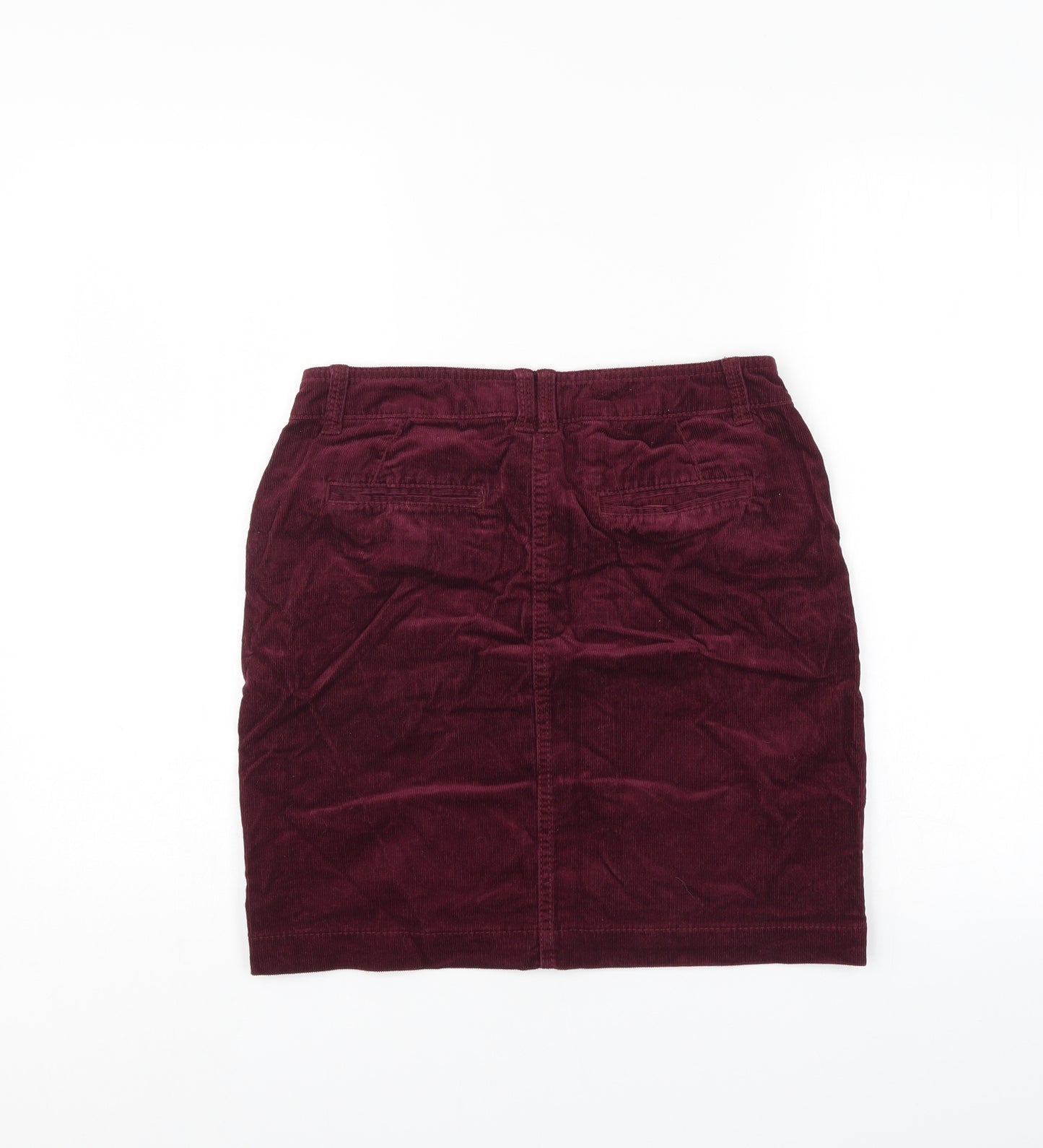 Indego Womens Purple  Corduroy A-Line Skirt Size 8