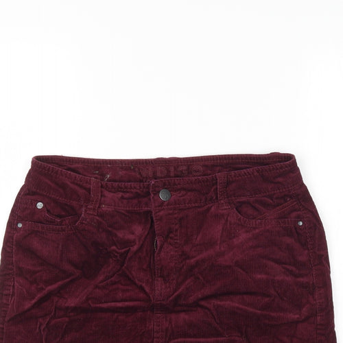 Indego Womens Purple  Corduroy A-Line Skirt Size 8