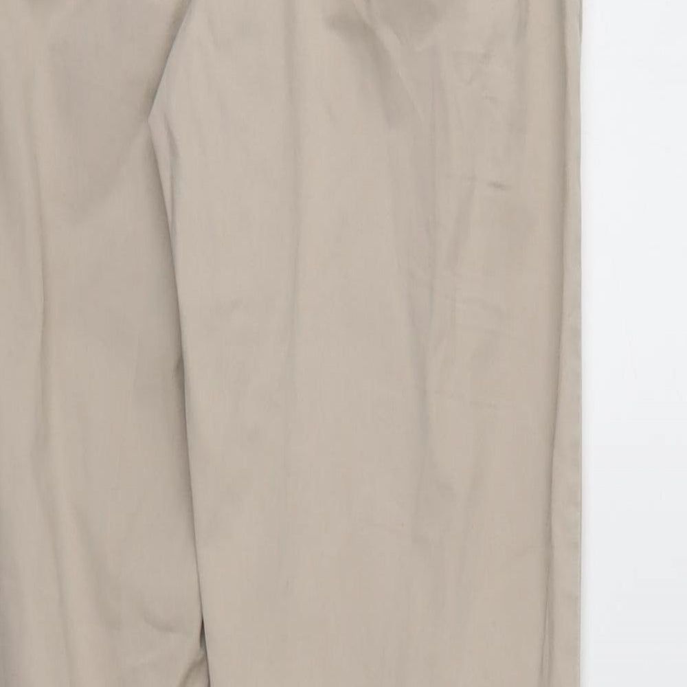 LOGG Womens Ivory   Chino Trousers Size 6 L31 in
