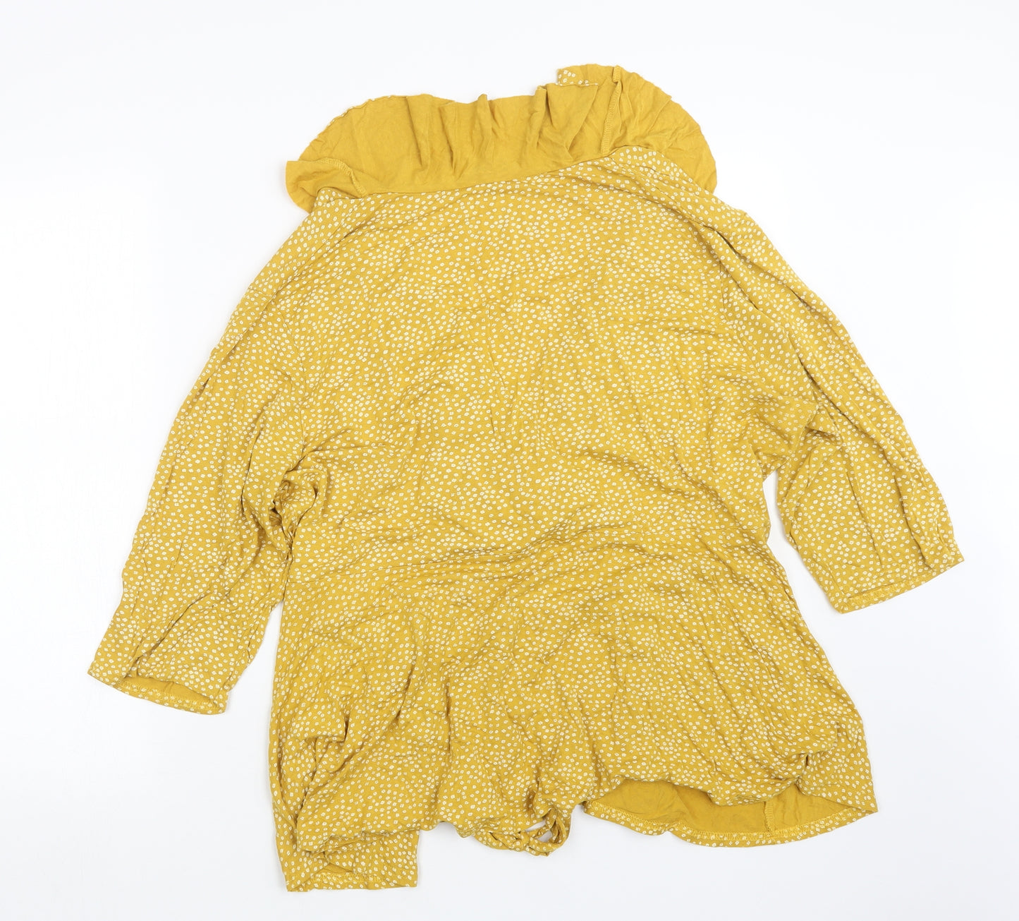 Yours Womens Yellow Floral  Basic Blouse Size 24