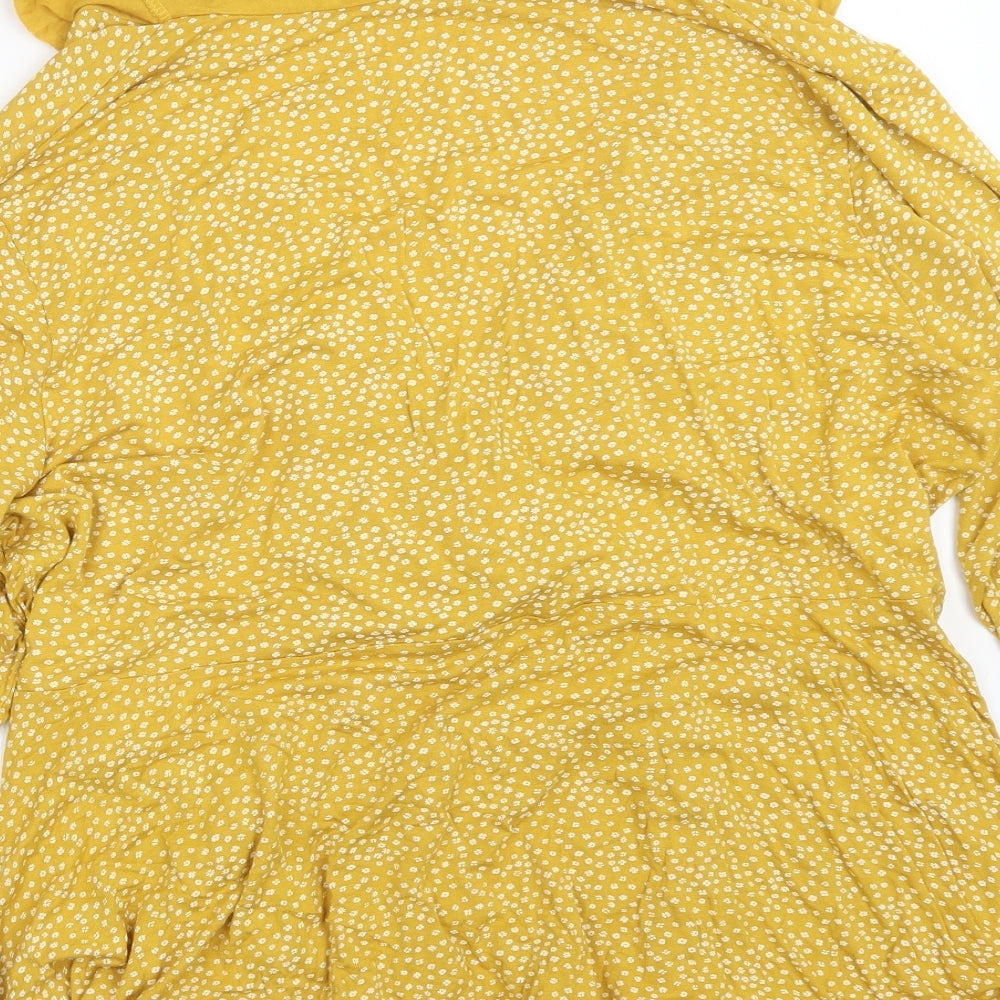 Yours Womens Yellow Floral  Basic Blouse Size 24