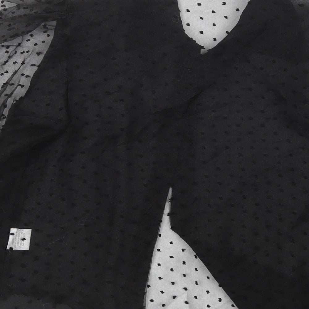 Boohoo Womens Black   Basic Blouse Size L