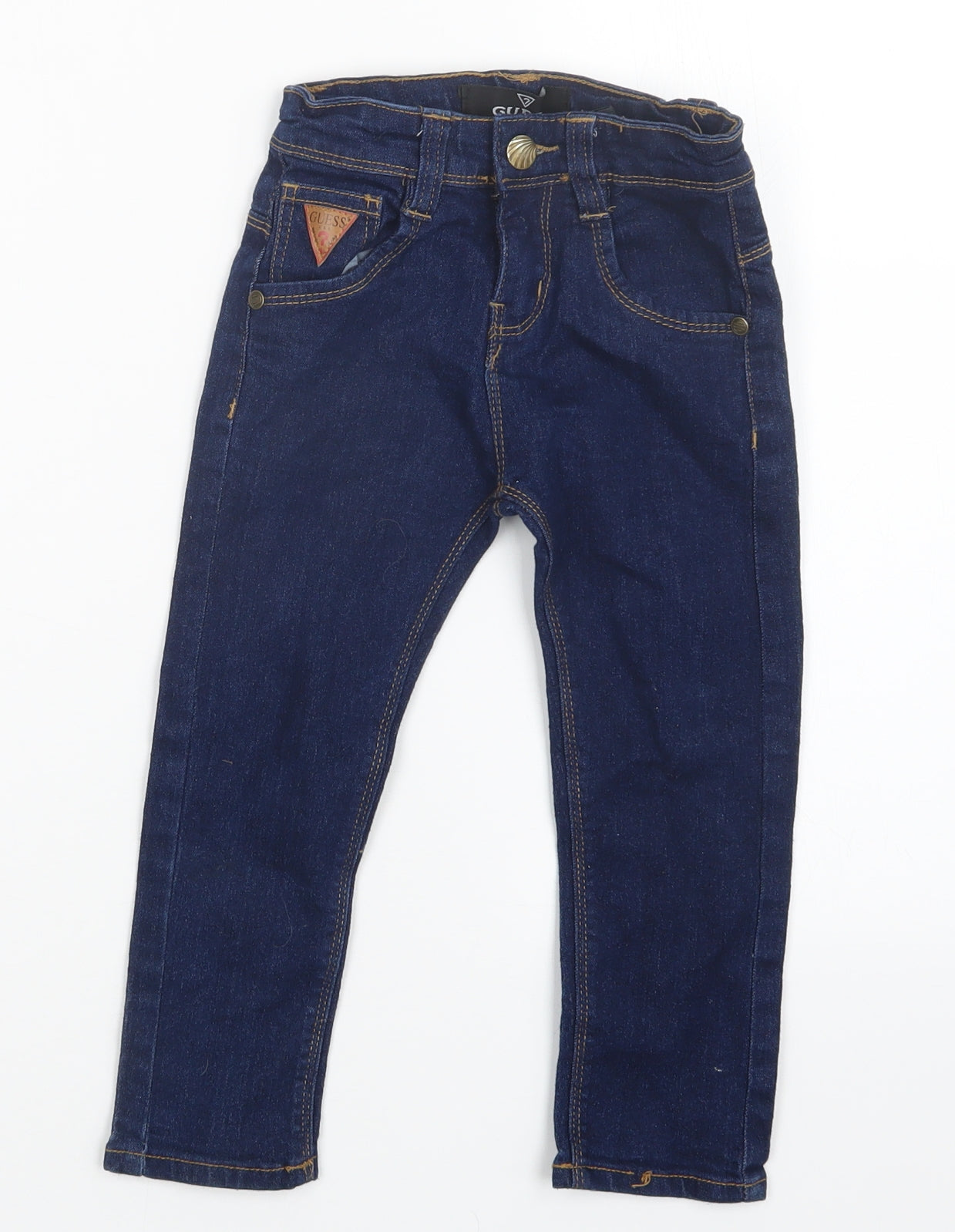 GUESS Boys Blue  Denim Straight Jeans Size 2 Years