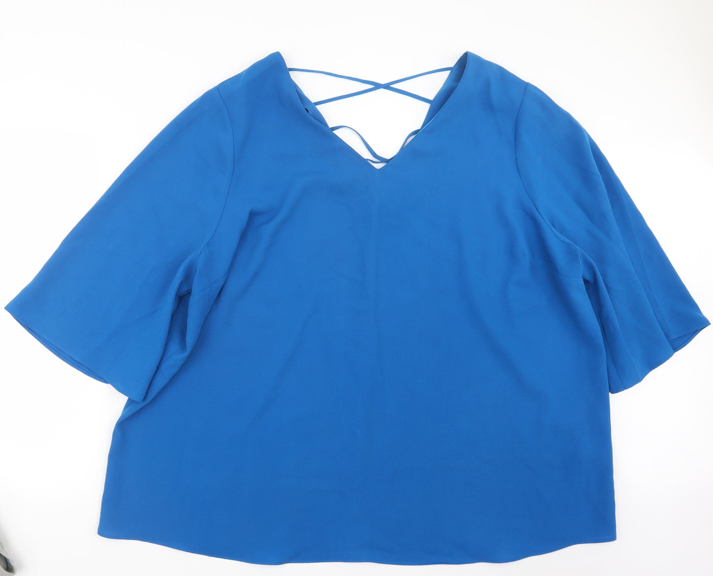 Papaya Womens Blue   Basic Blouse Size 28  - Curve
