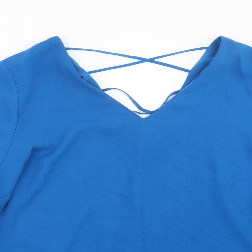 Papaya Womens Blue   Basic Blouse Size 28  - Curve