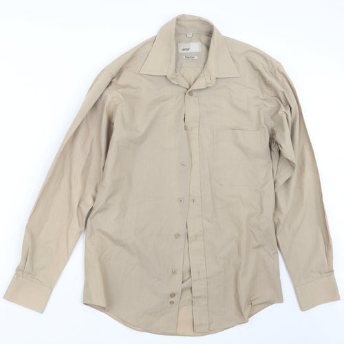 Zantos Mens Beige    Button-Up Size 14.5