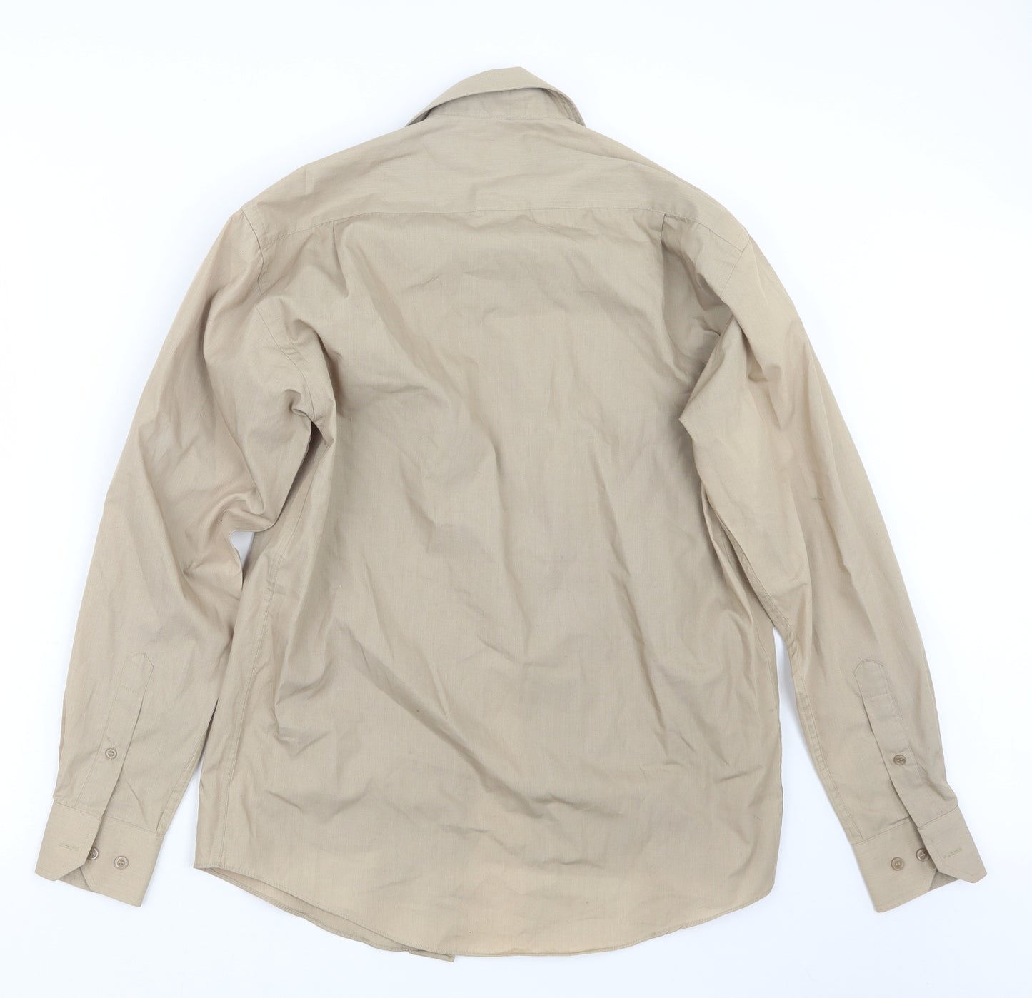 Zantos Mens Beige    Button-Up Size 14.5
