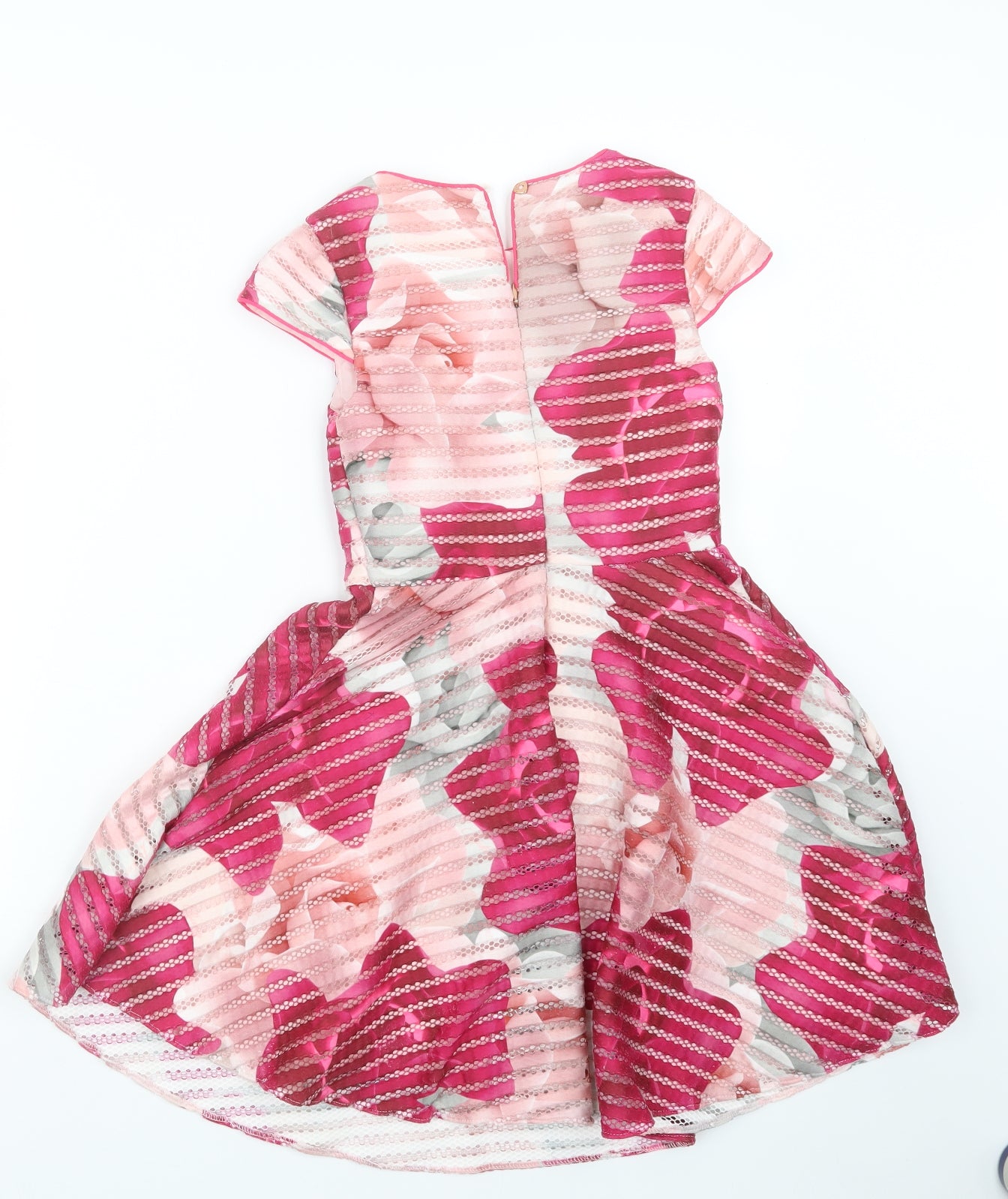 Ted Baker Girls Red Geometric  A-Line  Size 10 Years