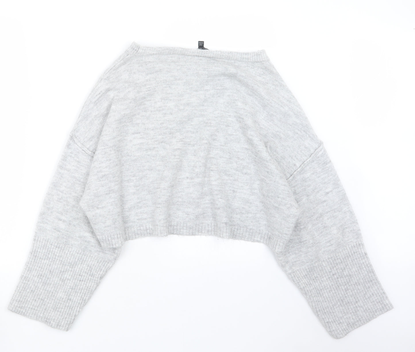 Topshop Womens Grey  Knit Pullover Jumper Size 6  - Cropped