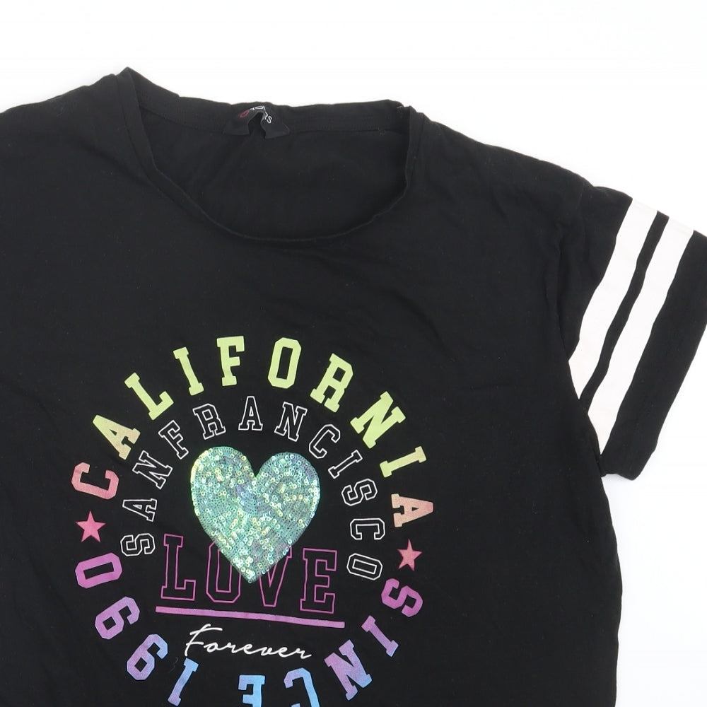 Yours Womens Black   Basic T-Shirt Size 16