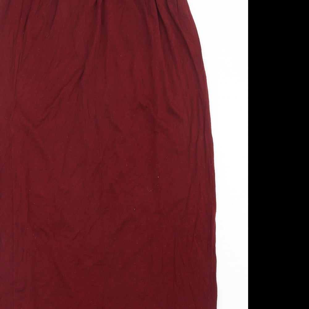 Preworn Womens Red   Maxi Skirt Size M