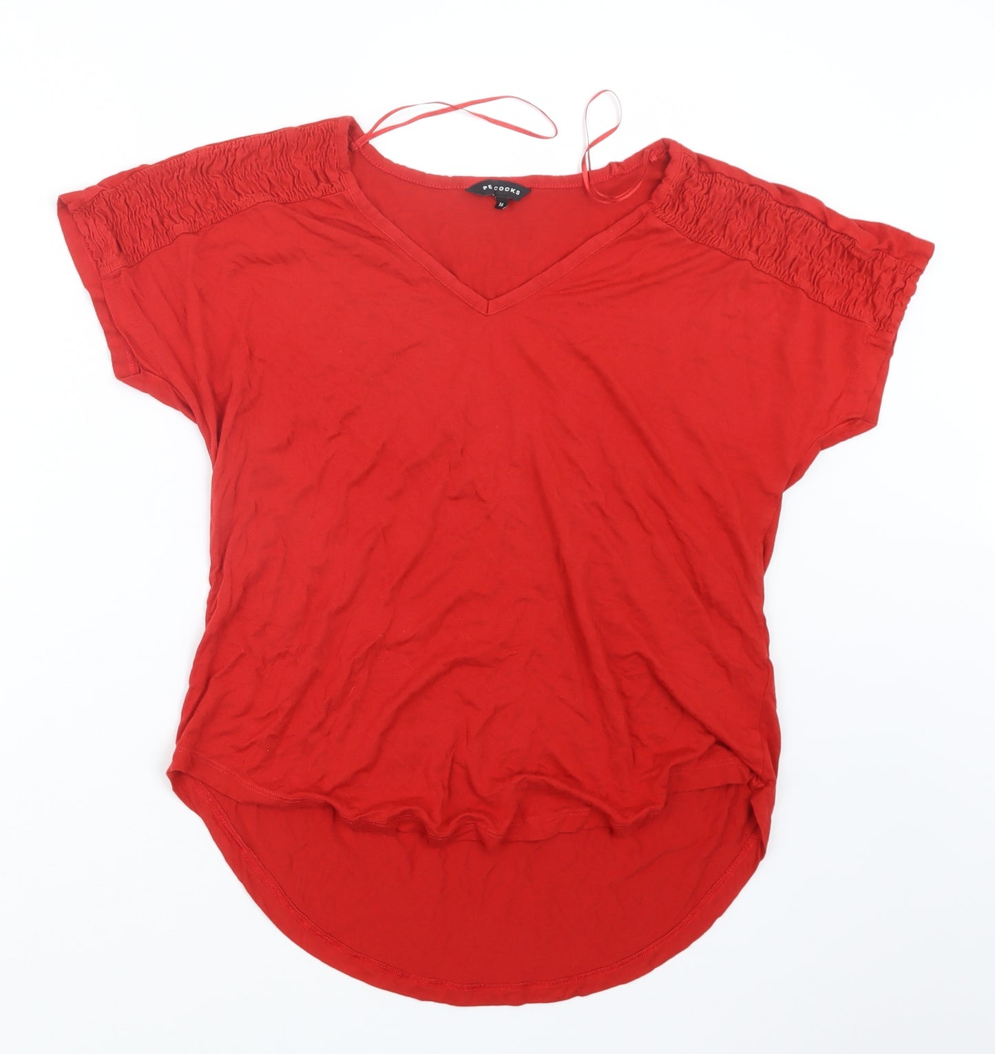 Peacocks Womens Red   Basic T-Shirt Size 14