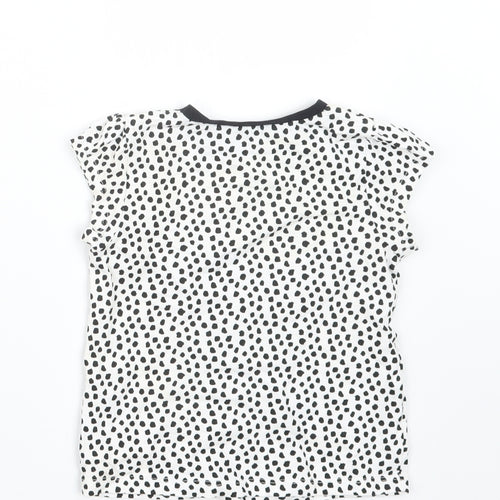 George Girls Black Animal Print  Top Pyjama Top Size 2-3 Years