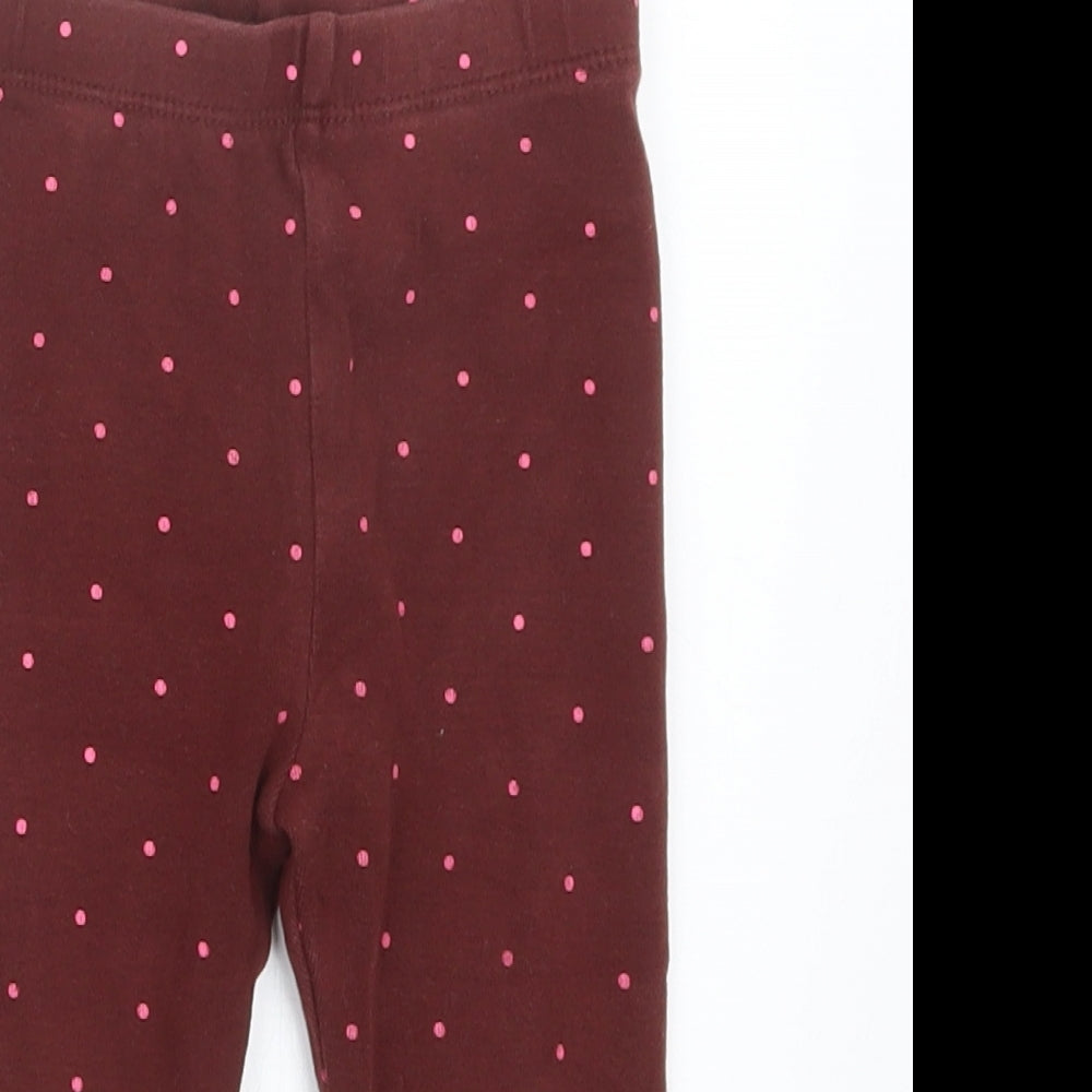 NEXT Girls Red Polka Dot  Capri Trousers Size 12-18 Months