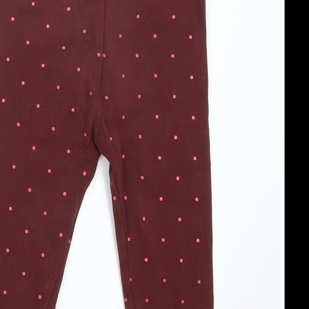 NEXT Girls Red Polka Dot  Capri Trousers Size 12-18 Months