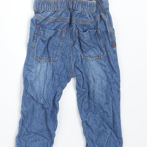 Nutmeg Boys Blue  Denim Cargo Jeans Size 9-12 Months