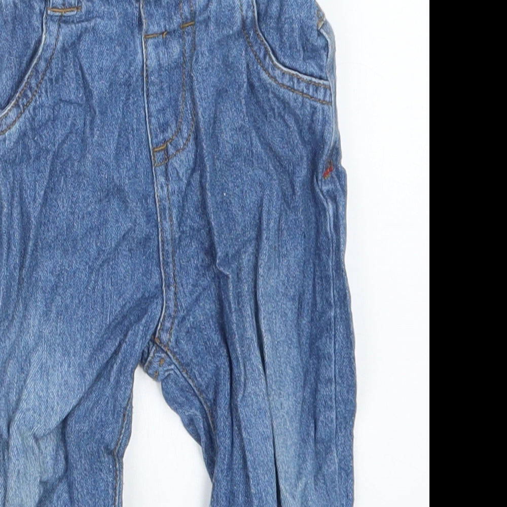 Nutmeg Boys Blue  Denim Cargo Jeans Size 9-12 Months