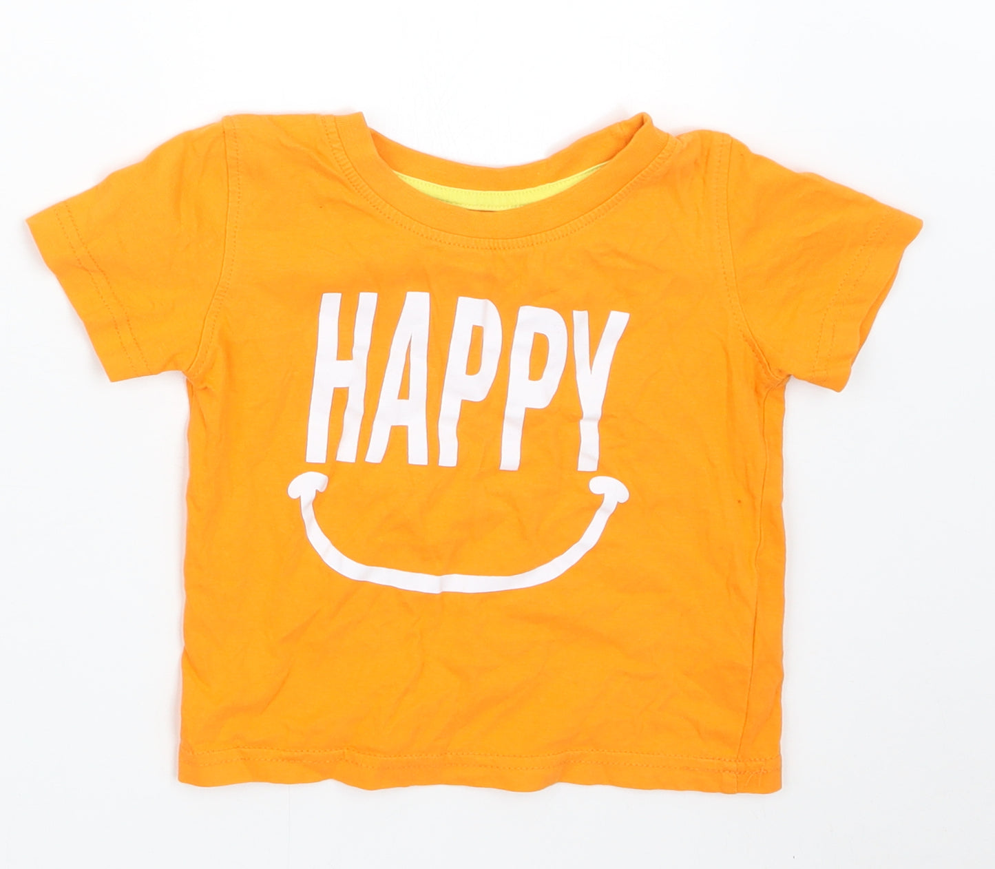 Rebel Boys Orange   Basic T-Shirt Size 2-3 Years