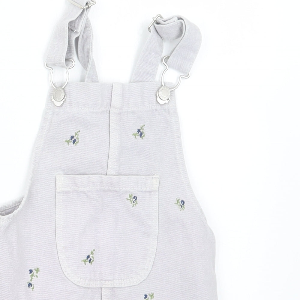 Zara Girls Grey   Pinafore/Dungaree Dress  Size 18-24 Months