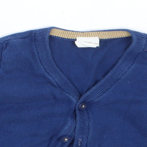 H&M Boys Blue  Knit Cardigan Jumper Size 6-9 Months