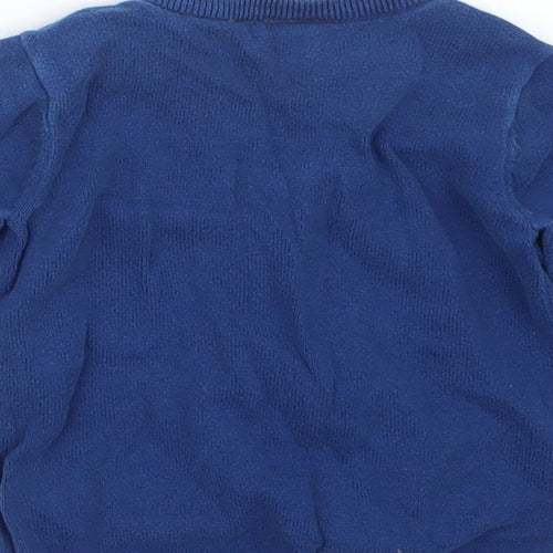 H&M Boys Blue  Knit Cardigan Jumper Size 6-9 Months