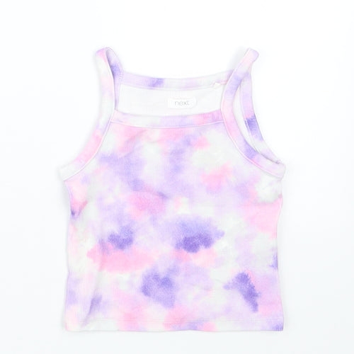 NEXT Girls Purple Geometric  Basic T-Shirt Size 3 Years