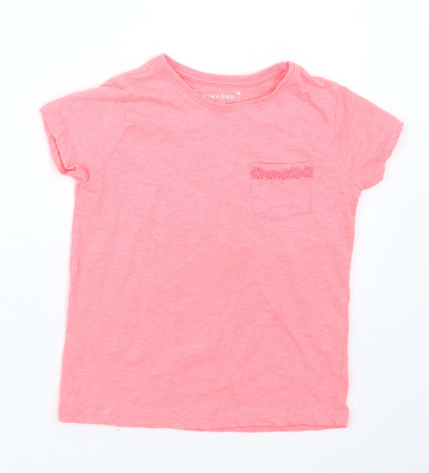 Primark Girls Pink   Basic T-Shirt Size 4-5 Years