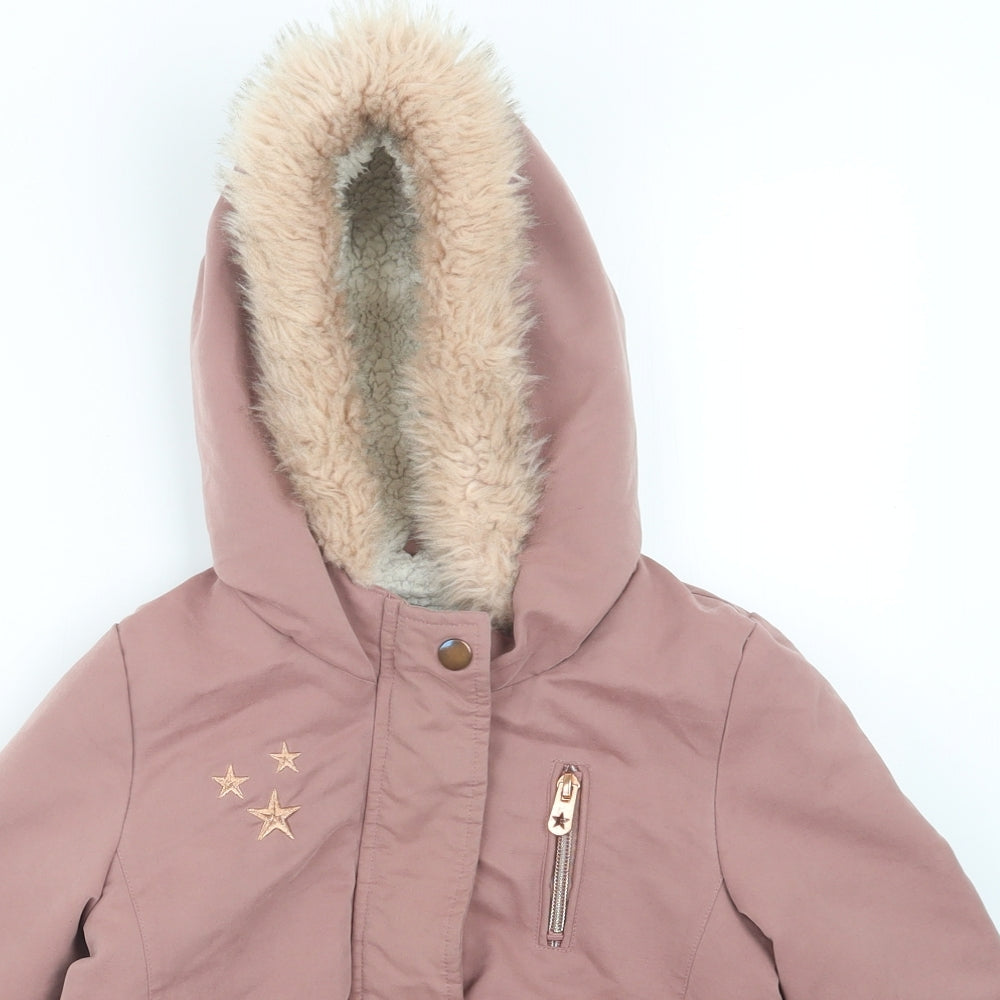 George Girls Pink   Jacket Coat Size 4-5 Years