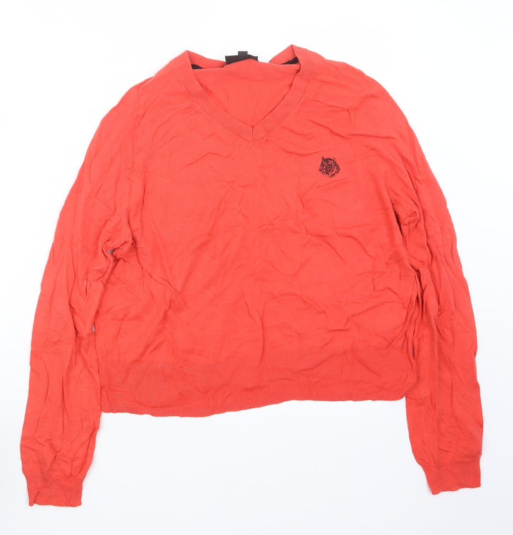 Topshop Womens Red Knit Pullover Jumper Size 12