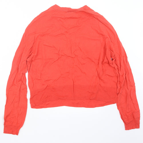 Topshop Womens Red  Knit Pullover Jumper Size 12