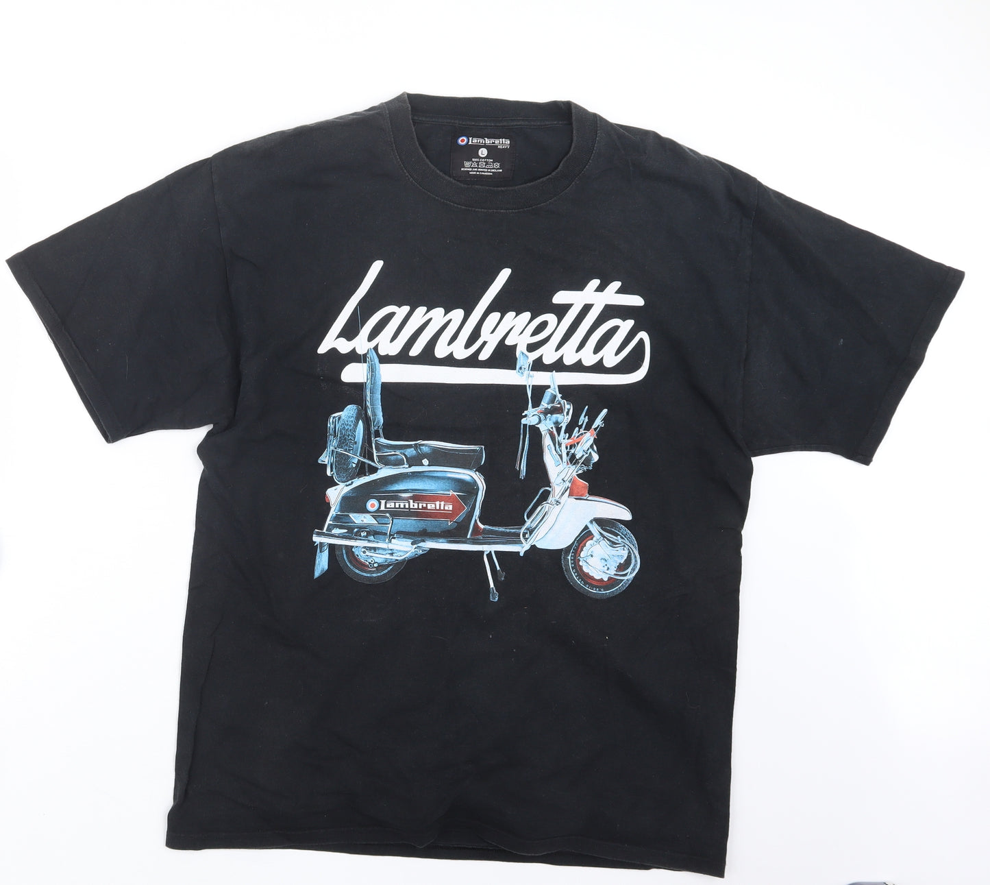 Lambretta Mens Black    T-Shirt Size L